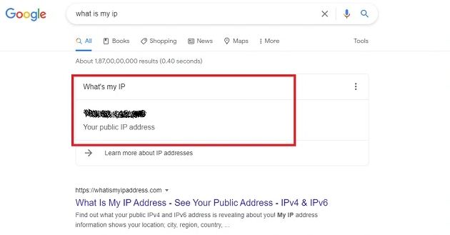 パブリック IP アドレスを見つけて共有する